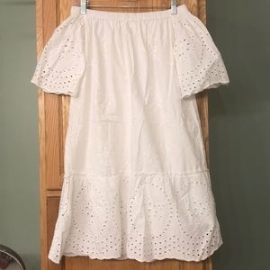 White/ivory strapless dress